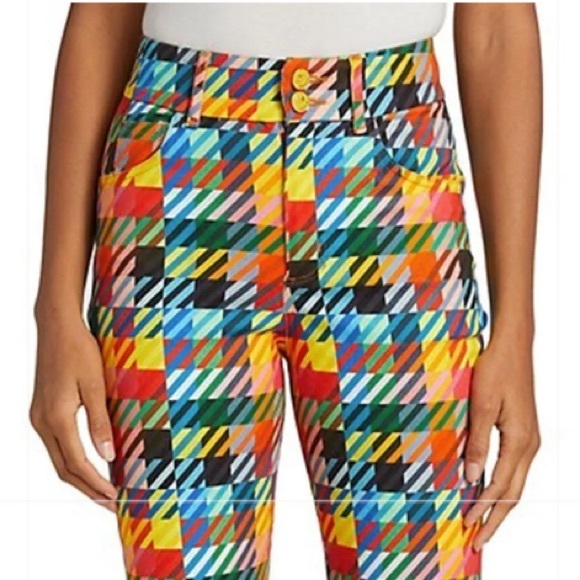 BRUCE GLEN Love Check Flare Jeans - Picture 4 of 16